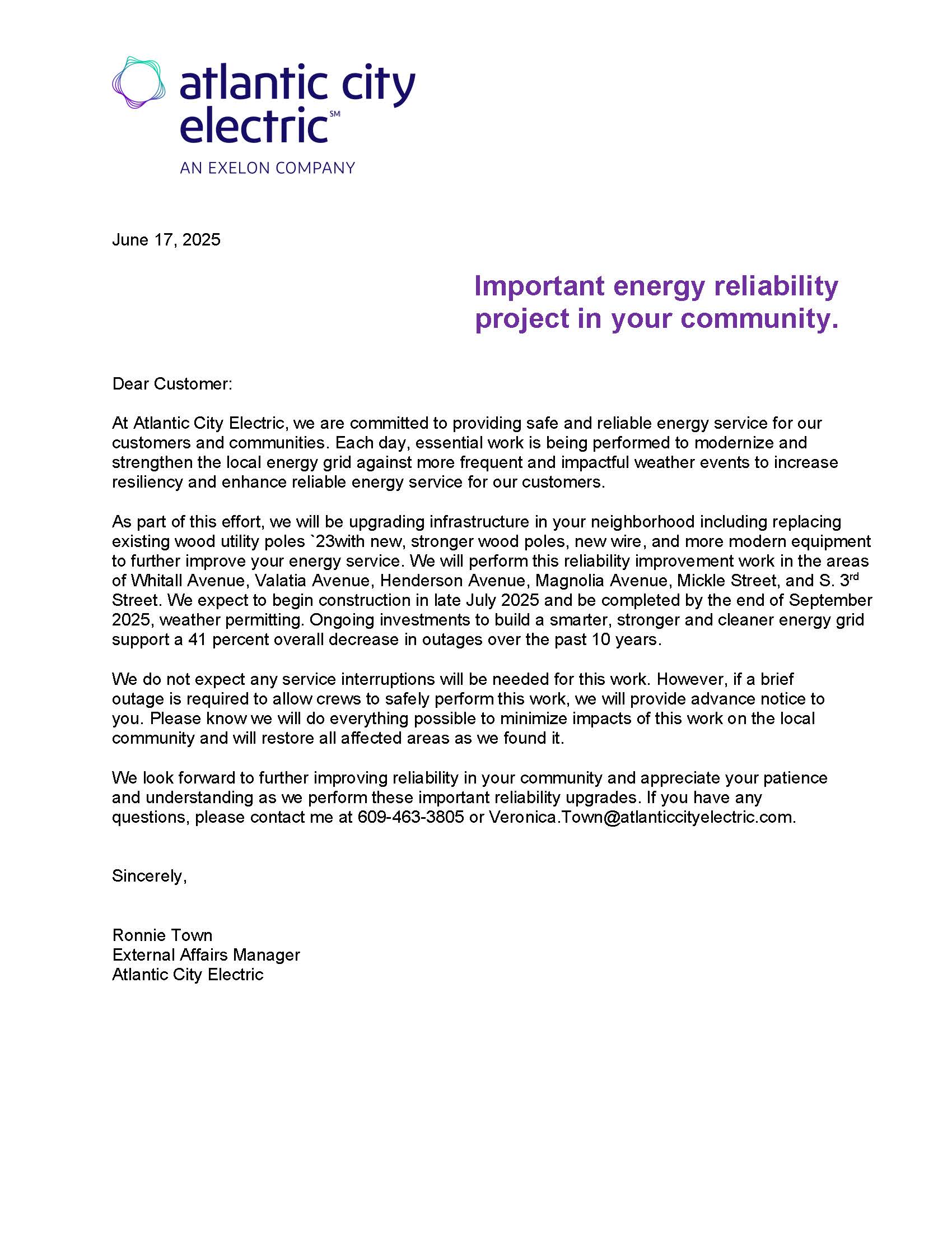 2025 Millville Distribution Project Final